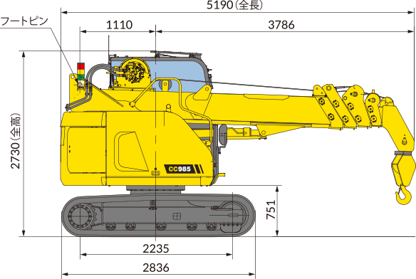 日本MAEDA-LC1385M-8吊機租售-MAEDA-CC985S-小型履帶式起重機規格1