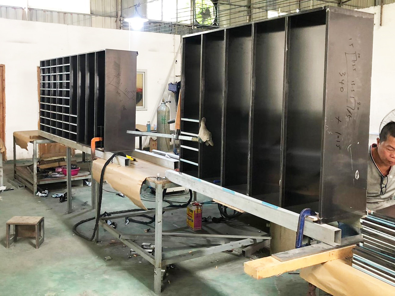 訂做-訂製-訂造不銹鏽鋼組合式信箱工程施工過程1