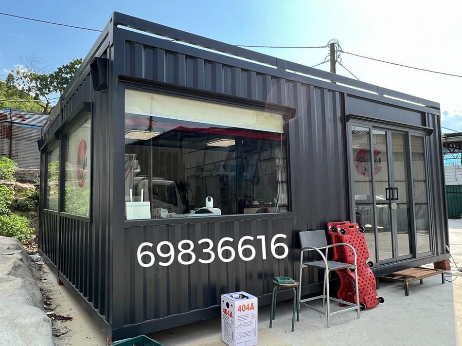 訂做-訂製-訂造小食店貨櫃屋工程Container-美食街貨櫃屋改裝-美食展貨櫃屋設計-嘉年華貨櫃屋香港-貨櫃屋價錢1