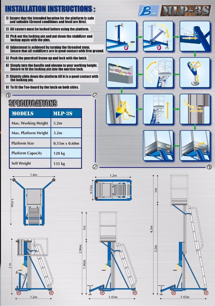 Blue-E-MLP3S手搖式單人升降台​產品Catalog2