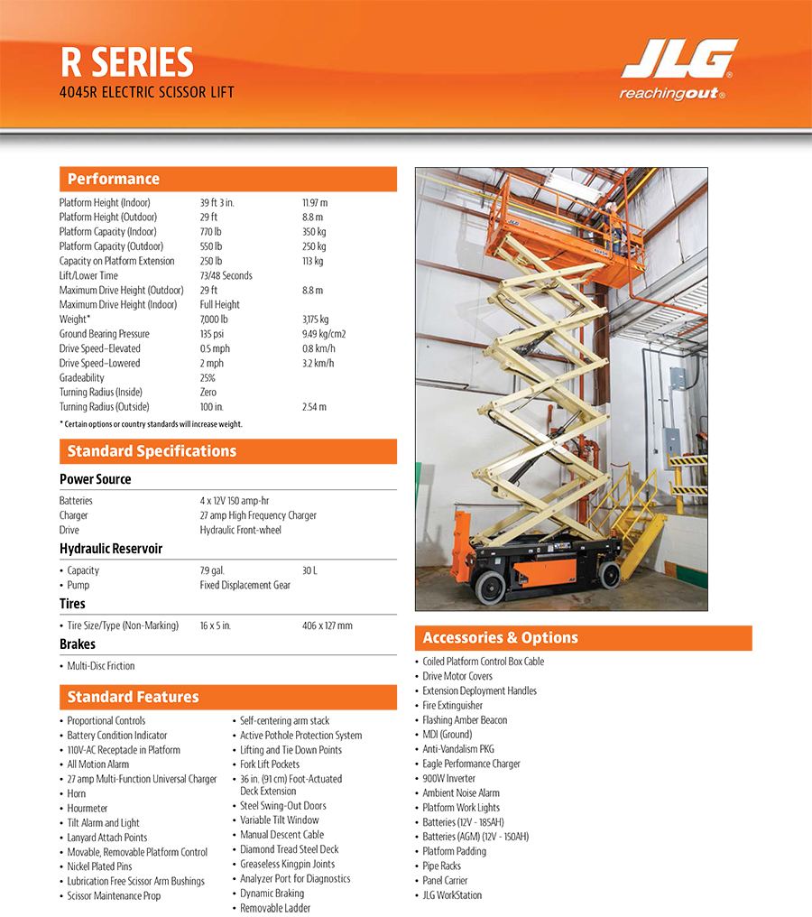 JLG-4045R較剪式高空工作台車租賃／銷售1