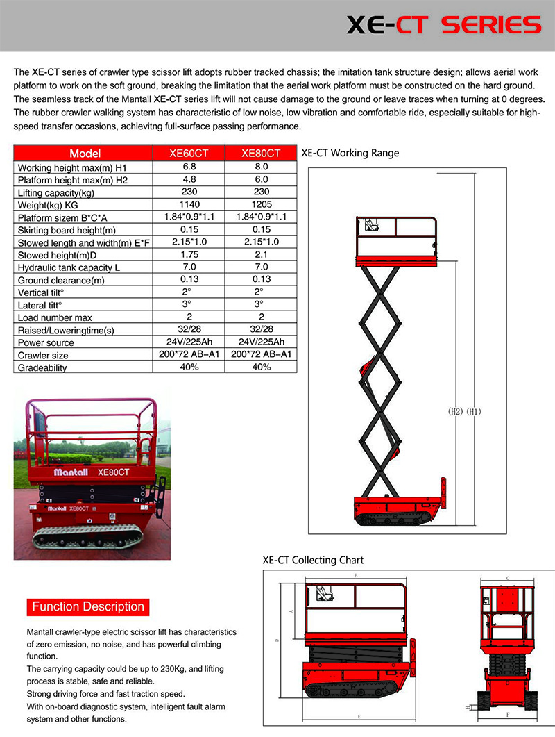 XE80CT履帶式鉸剪升降台產品Catalog2