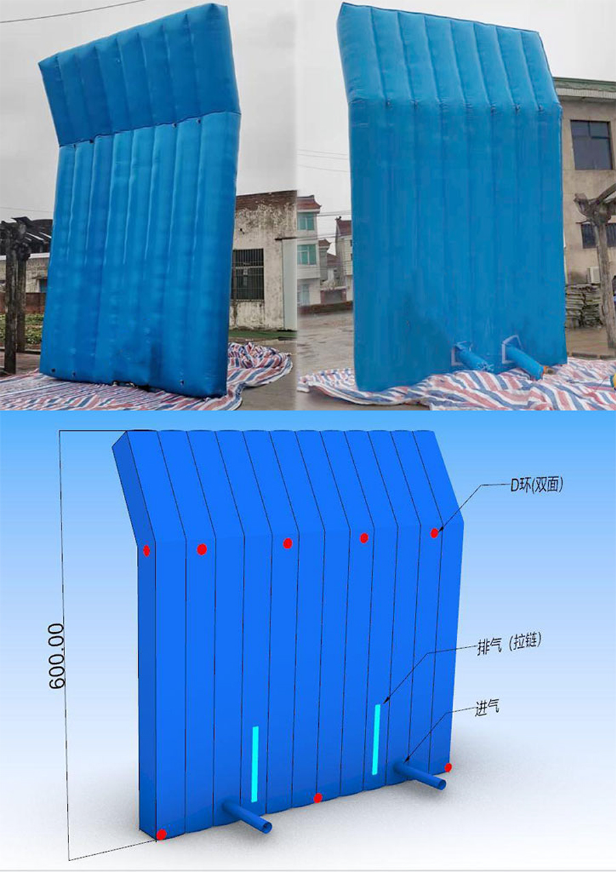 建築地盤大型隔音屏障工程-Inflatable-Noise-Barrier-訂造隔音屏風-建築隔音帆布充氣墊-工程地盤吸音工程