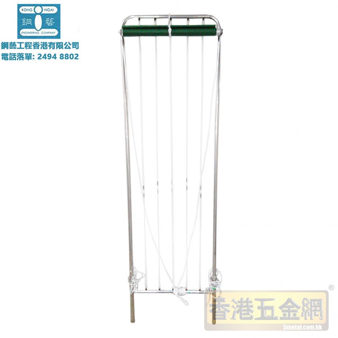 安裝外牆不銹鋼／不鏽鋼晾衫架工程（拉繩加篷直架）110g-更換室外晾衫架工程-安裝曬衫架工程-更換戶外晾衣架工程-外牆安裝晾衣架工程-窗台曬衣架工程-曬衣架安裝（大小屋苑公屋適用)