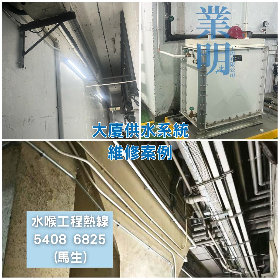大廈更換維修供食水供水喉工程